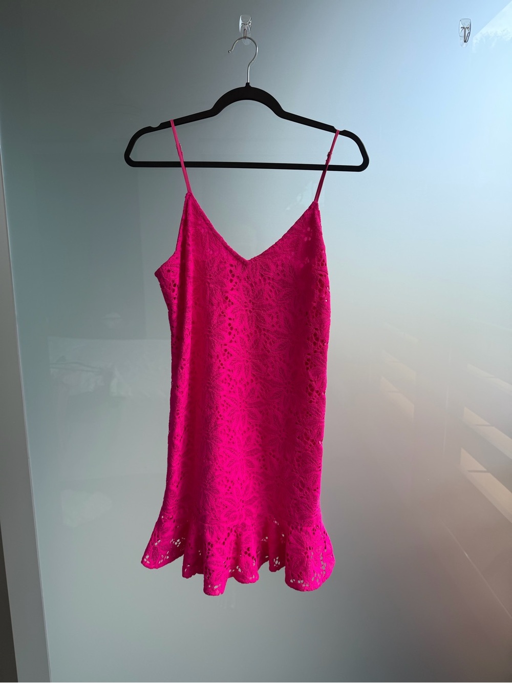 Rotate Corded Lace Pink Mini Dress - Picture 2 of 5